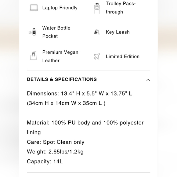 EUC Beis x Wicked Backpack in Black - Picture 8 of 12